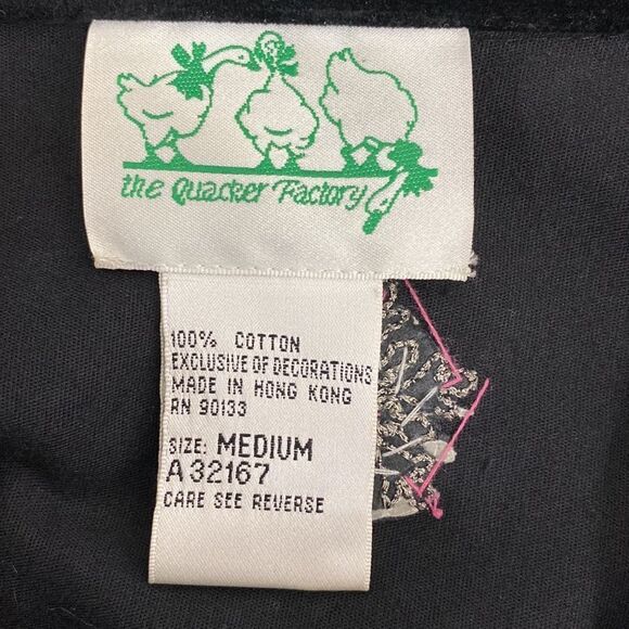The Quacker Factory embroidered black velvet cotton jacket Y2K size M - Picture 7 of 10